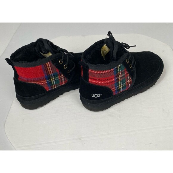 UGG boots Big boys size 7 with laces and logo in black and red with checkered. - Picture 7 of 13